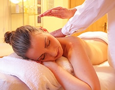 woman receiving massage therapy