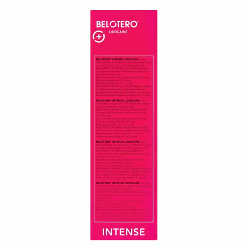 BELOTERO® INTENSE w/ Lidocaine  cost per unit is  $219