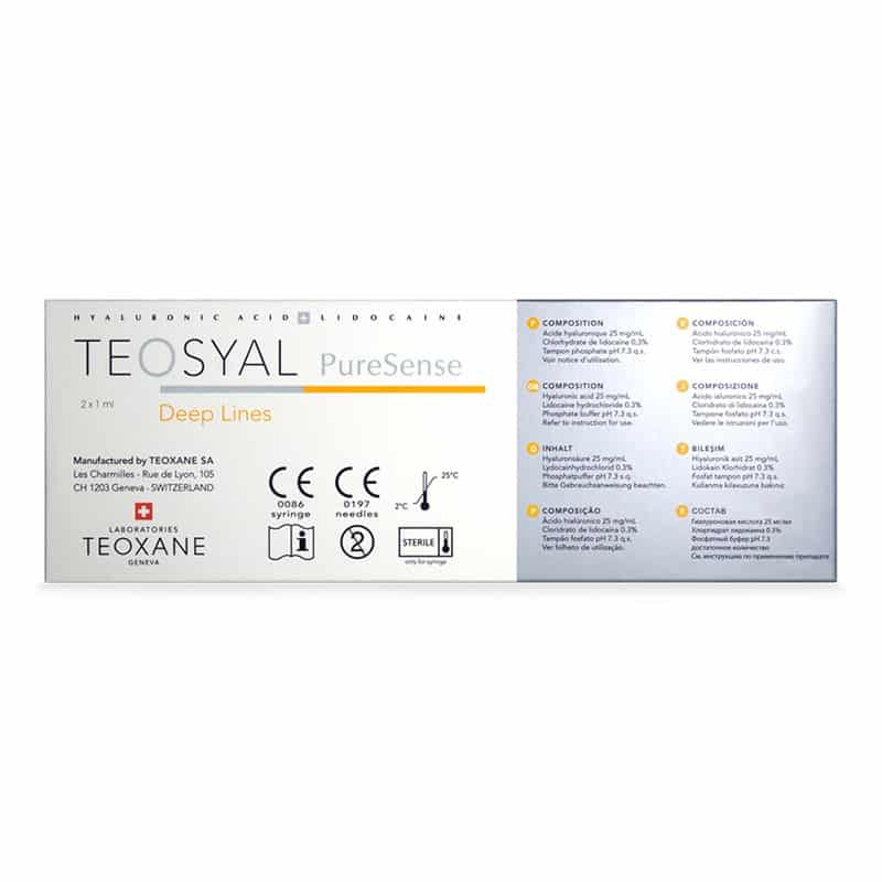 TEOSYAL® PURESENSE DEEP LINES  cost per unit is  $159